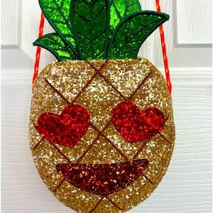 Crewcuts pineapple glitter purse
